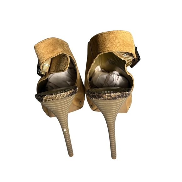 Sam Edelman SE Boutique Oscar Leather Peep Toe Spiked Heel Sandals Sz 8.5 - Picture 7 of 12